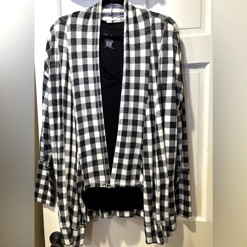 SO Black & White Checked Jacket Size Large